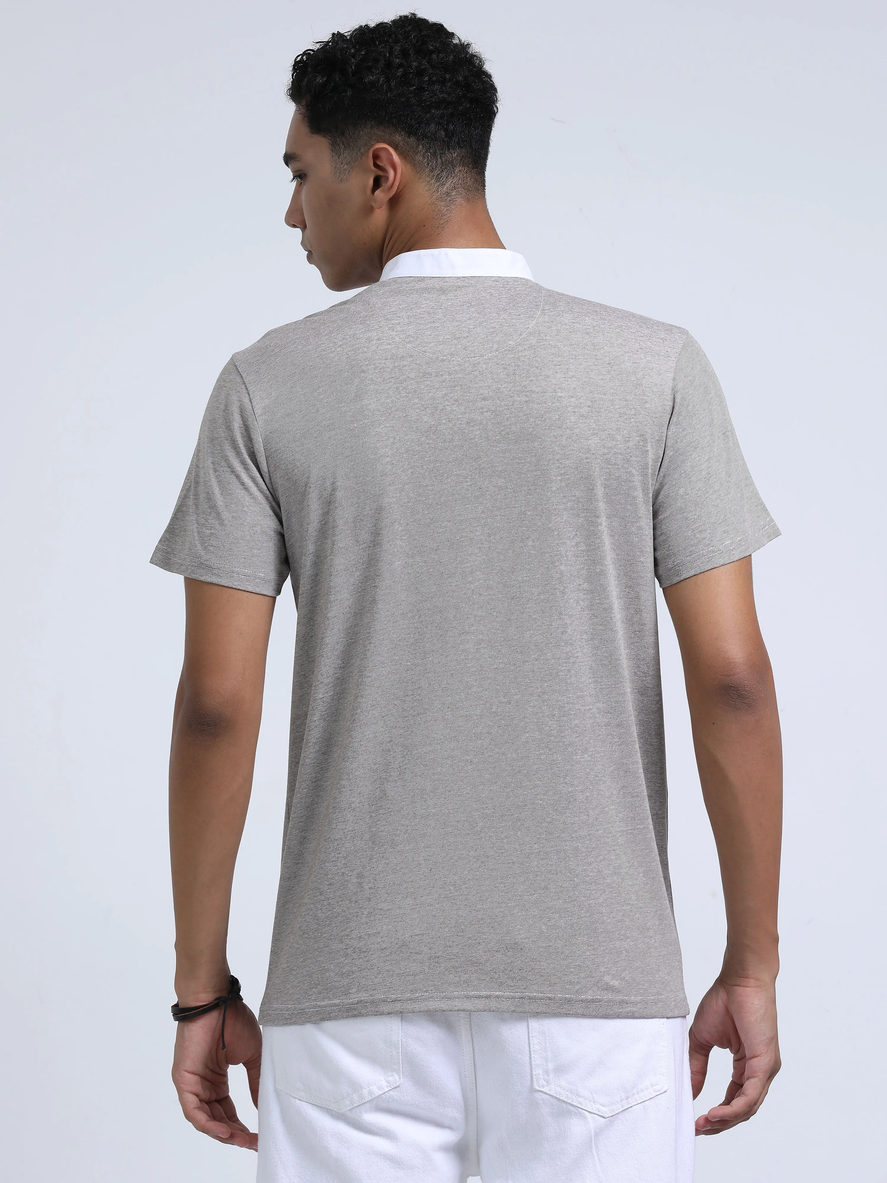 Men's rPET & Recycled Cotton Chinese Collar Polo