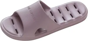 Men's Slides Summer Slippers for Men Shower Shoes with Drainage Holes House Slippers Non Slip Quick Drying Bathroom for Women Men Cloud Slides Pillow Women and Rubber