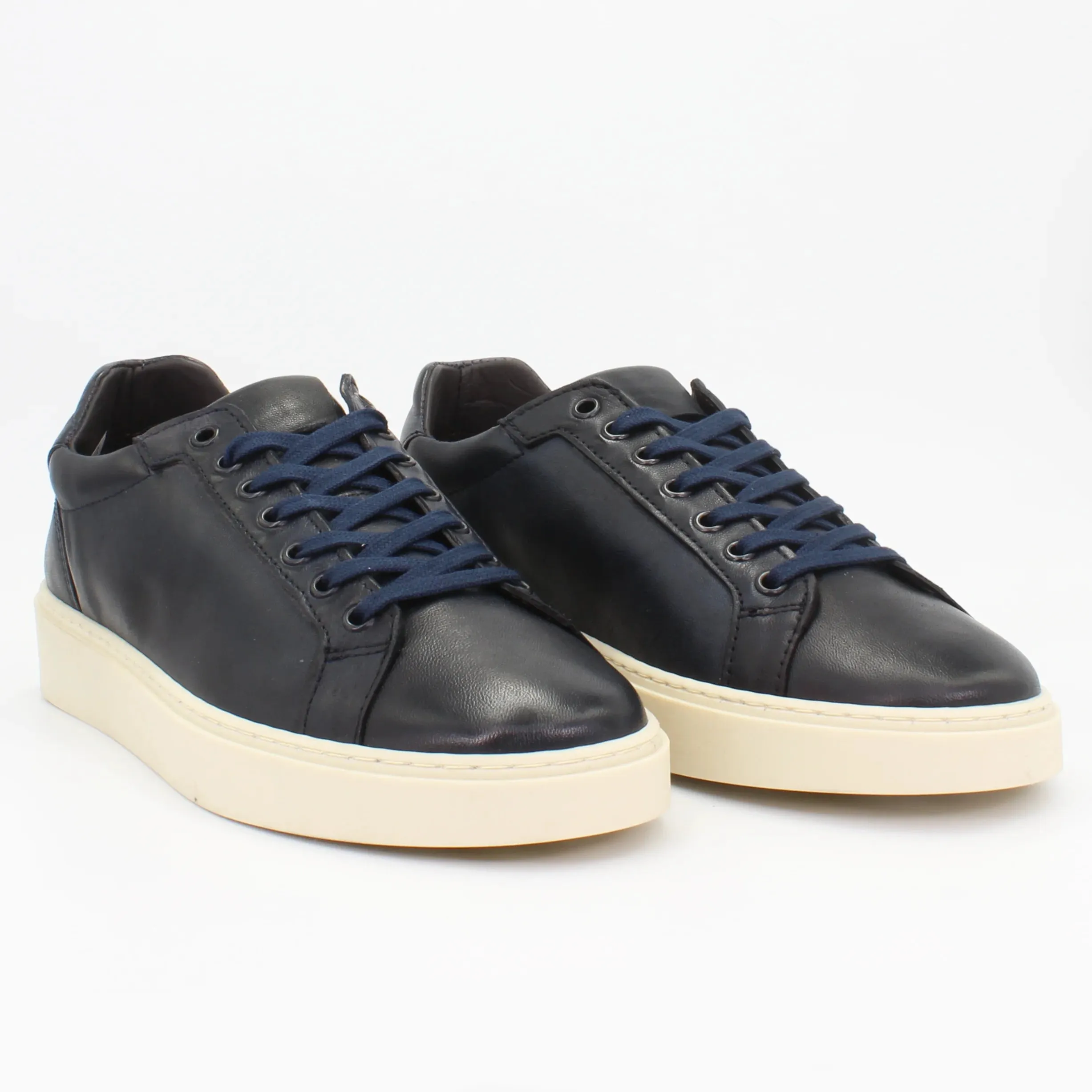 Men's Sneaker in Calf Leather Blu Navy (COR1068)