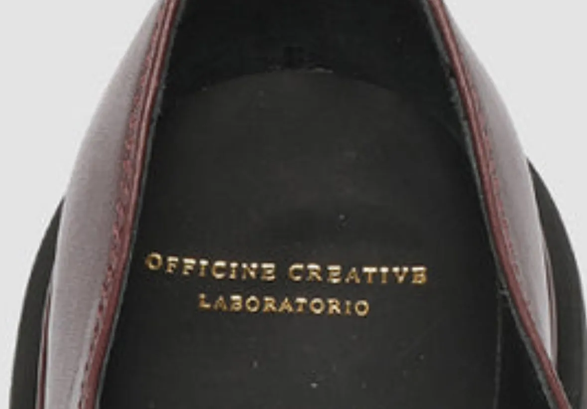 Officine creative burgundy leather loafers