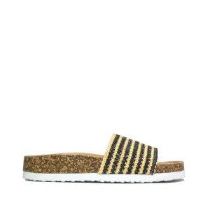 Open Toe Slider Black