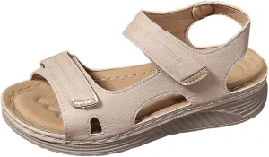 Orthopedic Wedge Sandals for Women Summer Dressy, Open Toe Ankle Strap Platform Sandals Casual Strappy Low Wedges Sandals Zipper Summer Beach Sandals Dress Shoes Comfortable Outdoor Shoes