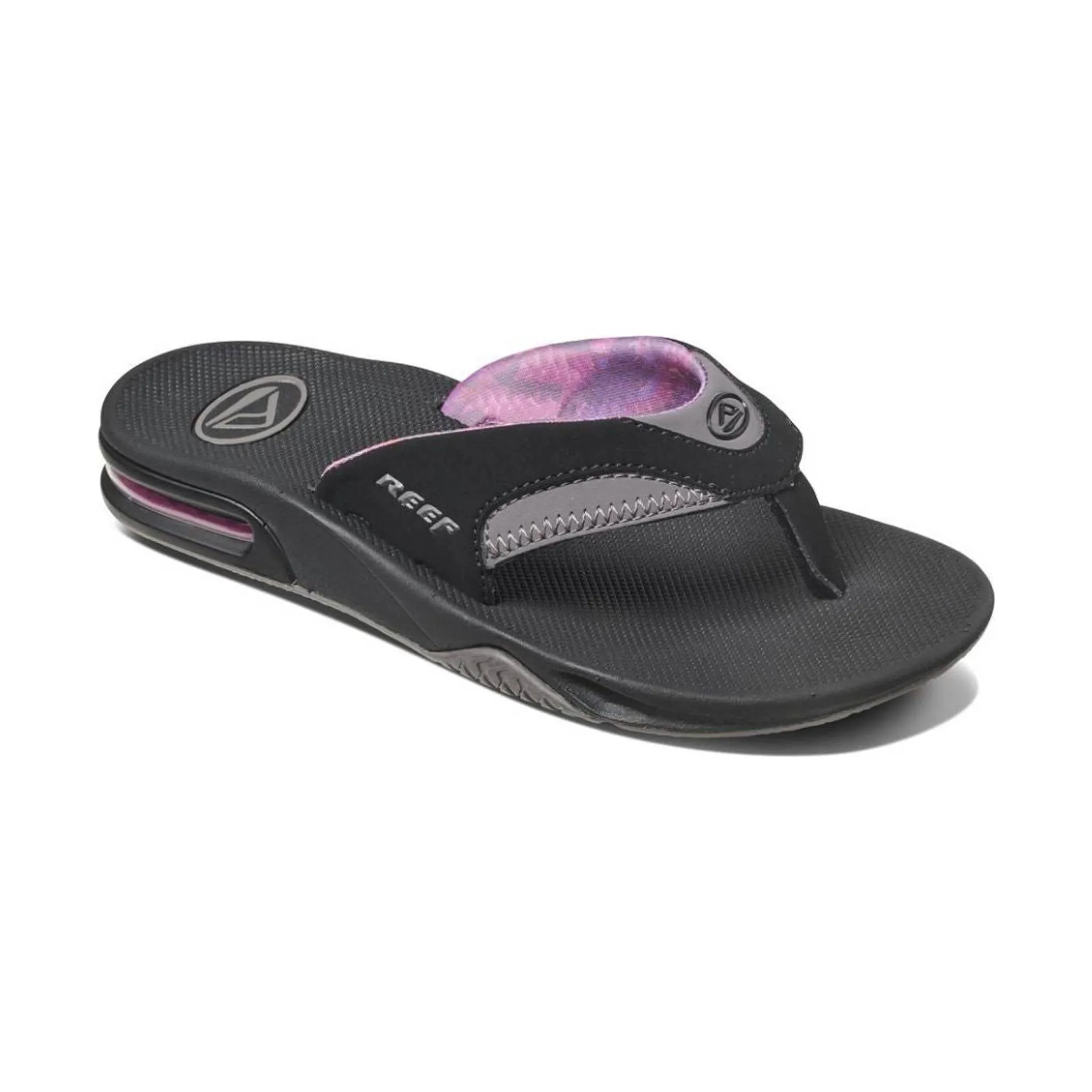 Reef Women's Fanning Flip Flop - Black/Grey