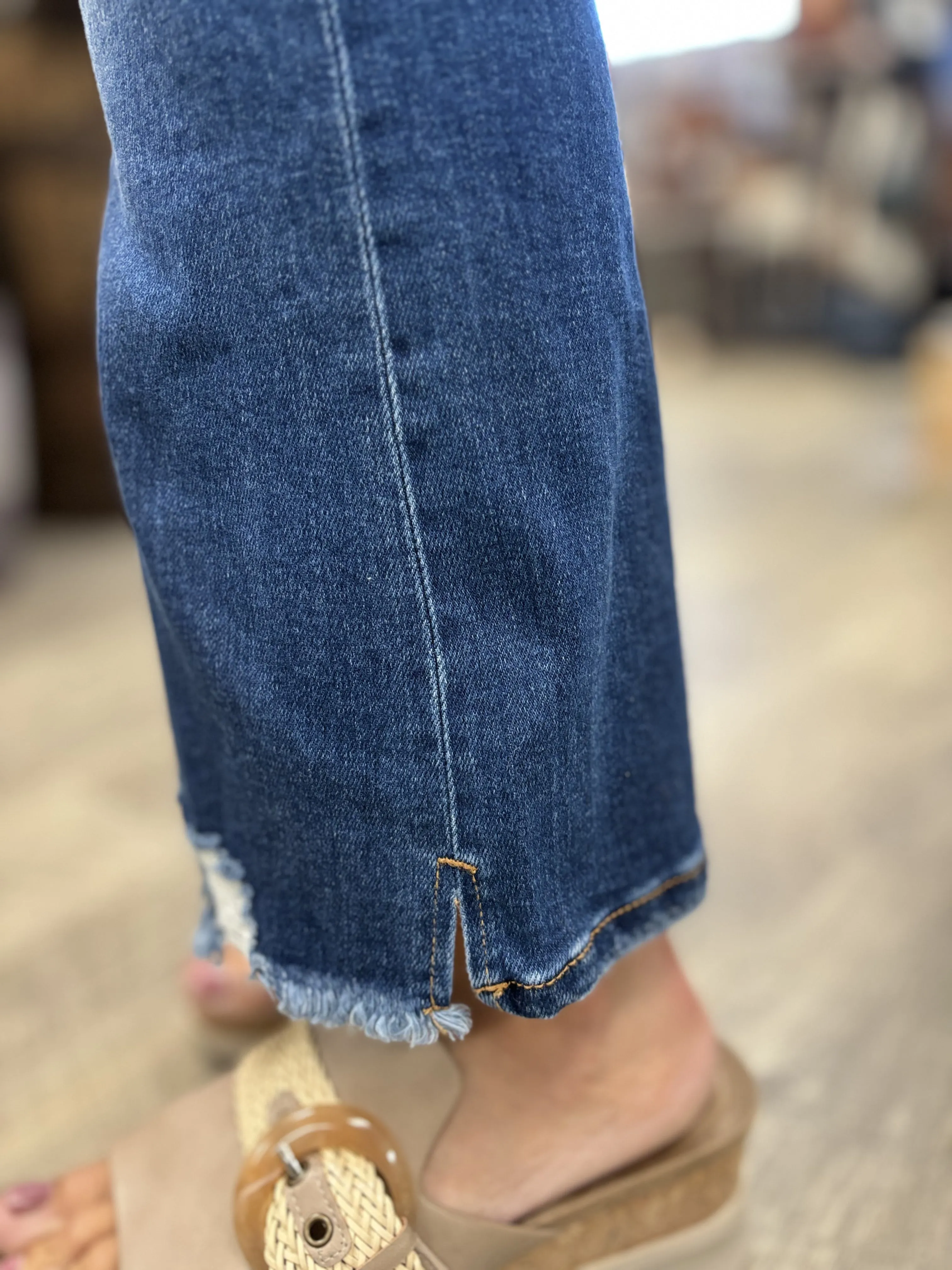 Risen Double Take Crop Flare Jeans