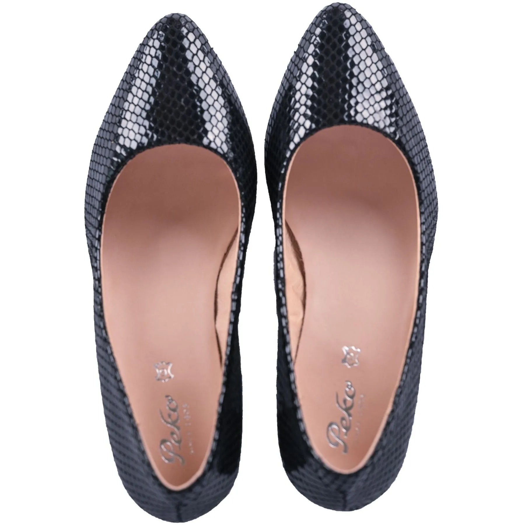 ROSINA glossy women black heel pump shoes