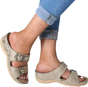 Sandals for Women Casual, Women Premium Orthopedic Open Toe Sandals Retro Anti-Slip Summer Casual Sandals
