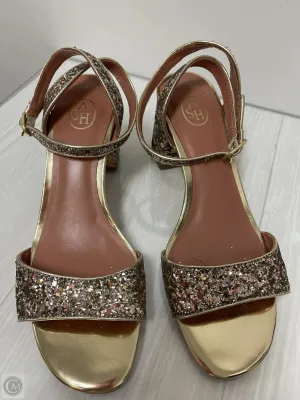 Sandals Heels Block By Ash In Gold, Size: 9.5