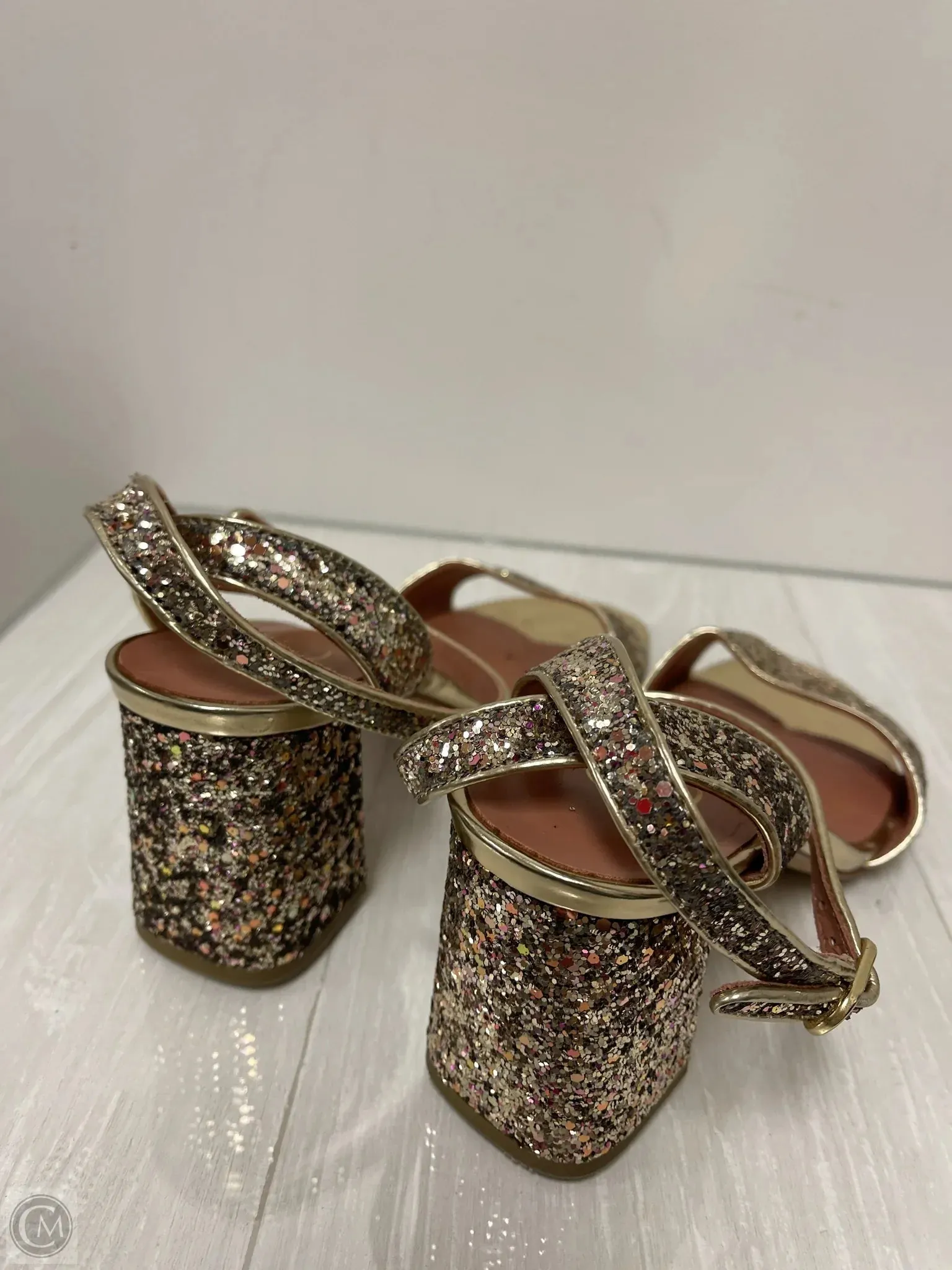 Sandals Heels Block By Ash In Gold, Size: 9.5