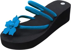 Sandals With Arch Support Slip On Bohemia High Heeled Platform Flower Custom Women Flip Flops Slippers