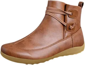 SBGMoSJ Womens Ankle Boots Wide Calf High Heel Ankle Boots for Women Flat Ankle Boots Women Size 11 Womens Black Leather Ankle Boots Women Brown Ankle Boots