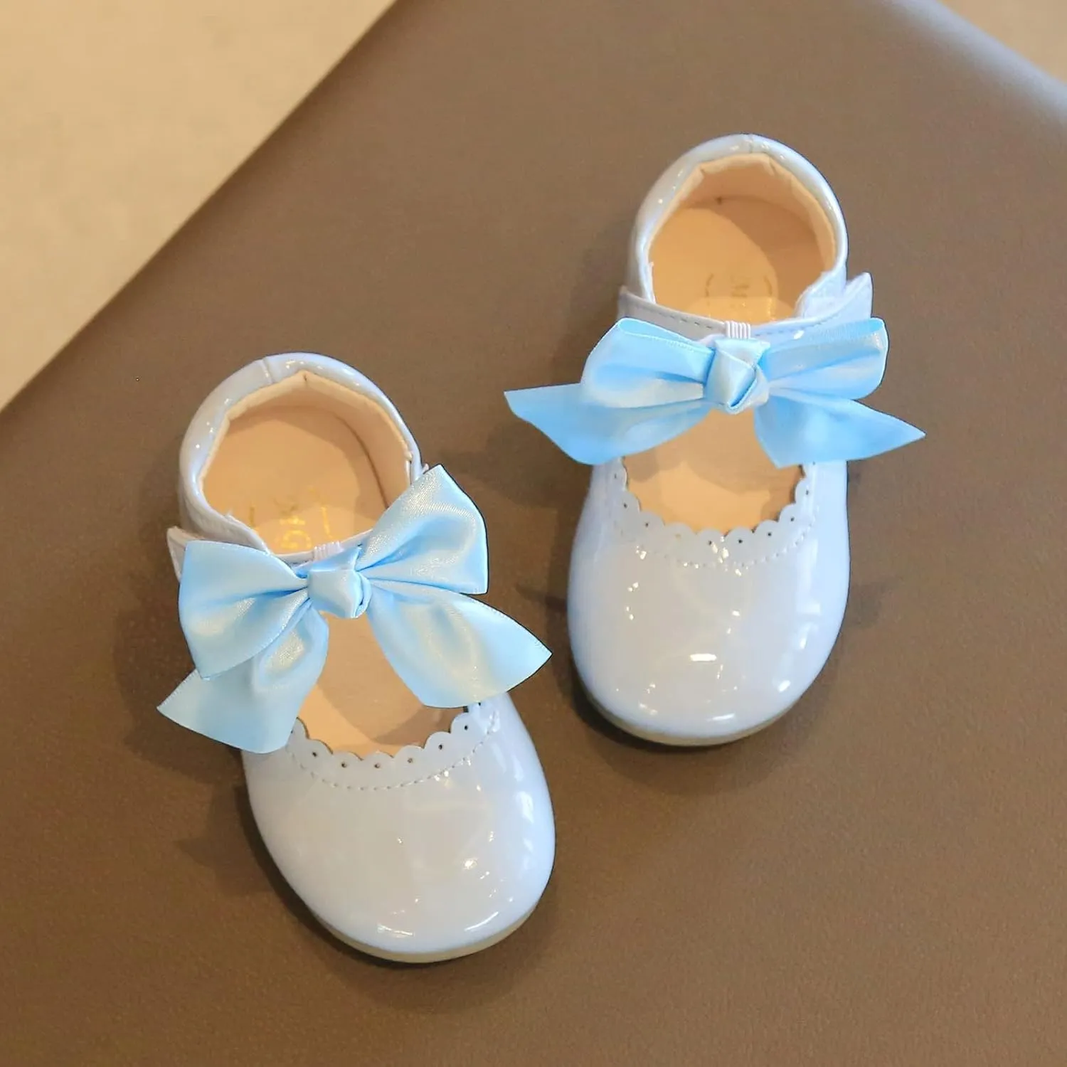 School Uniform Dress Shoes for Toddler Girls Mary Jane Flat Flower Girl Shoes Little Kid Ballet Shoes Church Baby Shoes