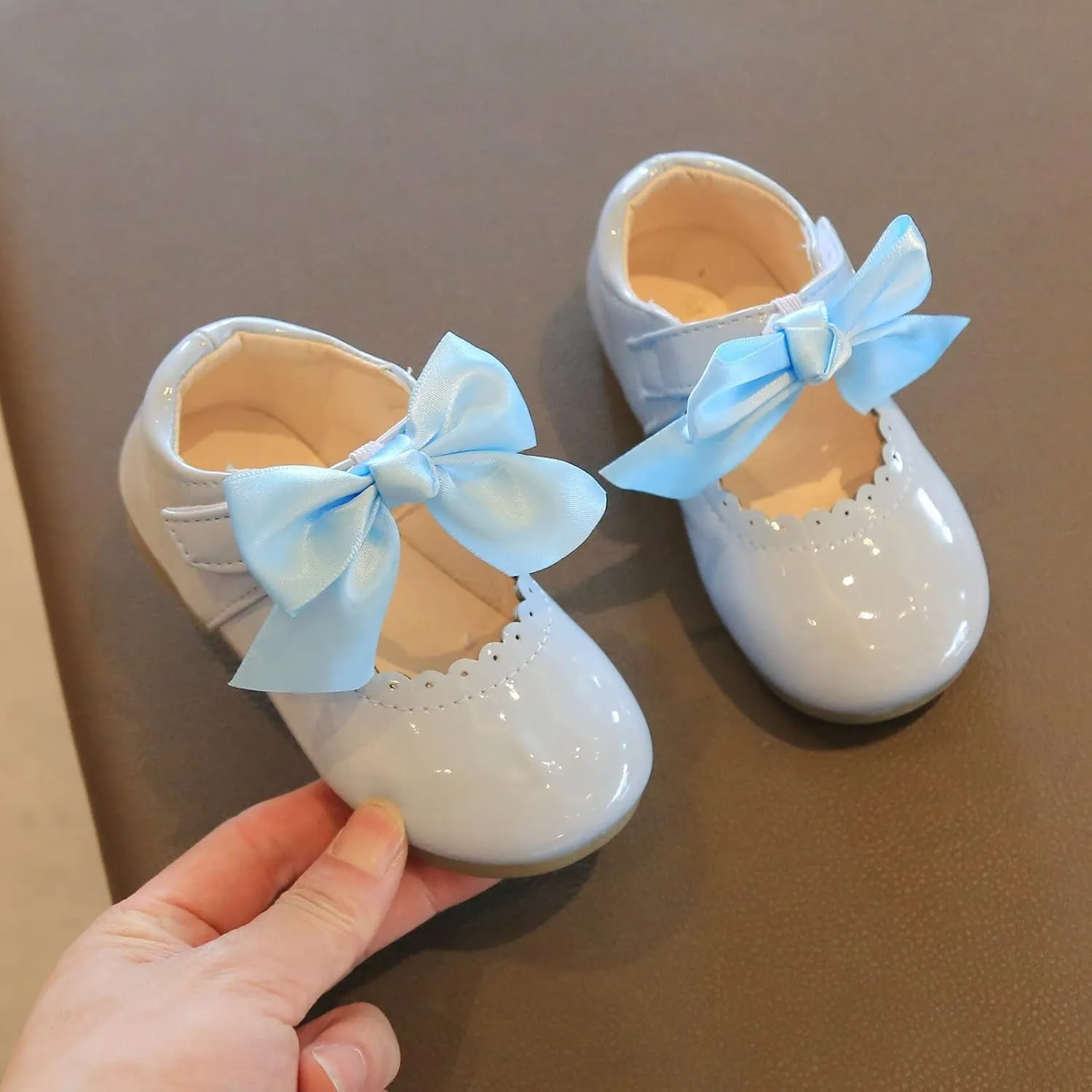 School Uniform Dress Shoes for Toddler Girls Mary Jane Flat Flower Girl Shoes Little Kid Ballet Shoes Church Baby Shoes