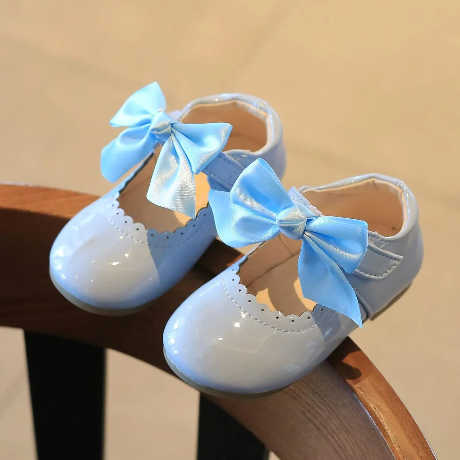 School Uniform Dress Shoes for Toddler Girls Mary Jane Flat Flower Girl Shoes Little Kid Ballet Shoes Church Baby Shoes
