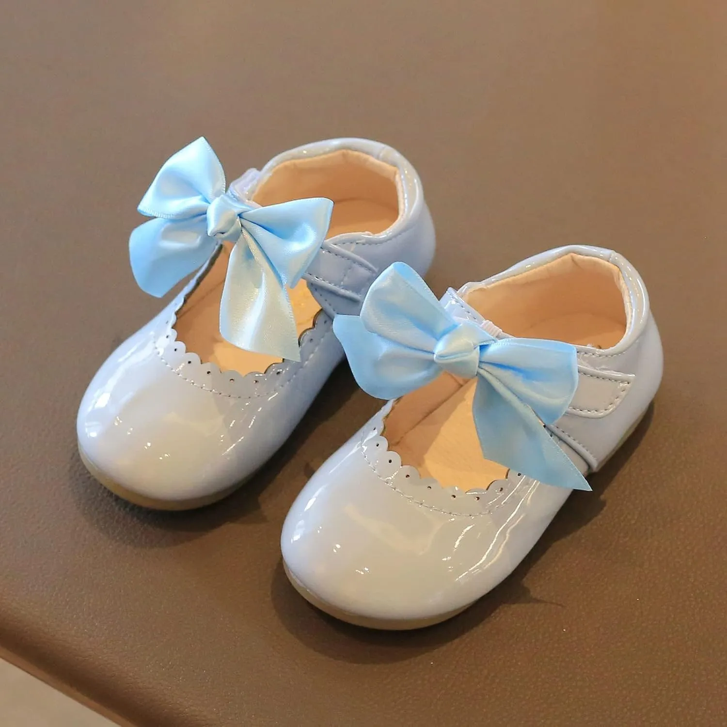 School Uniform Dress Shoes for Toddler Girls Mary Jane Flat Flower Girl Shoes Little Kid Ballet Shoes Church Baby Shoes