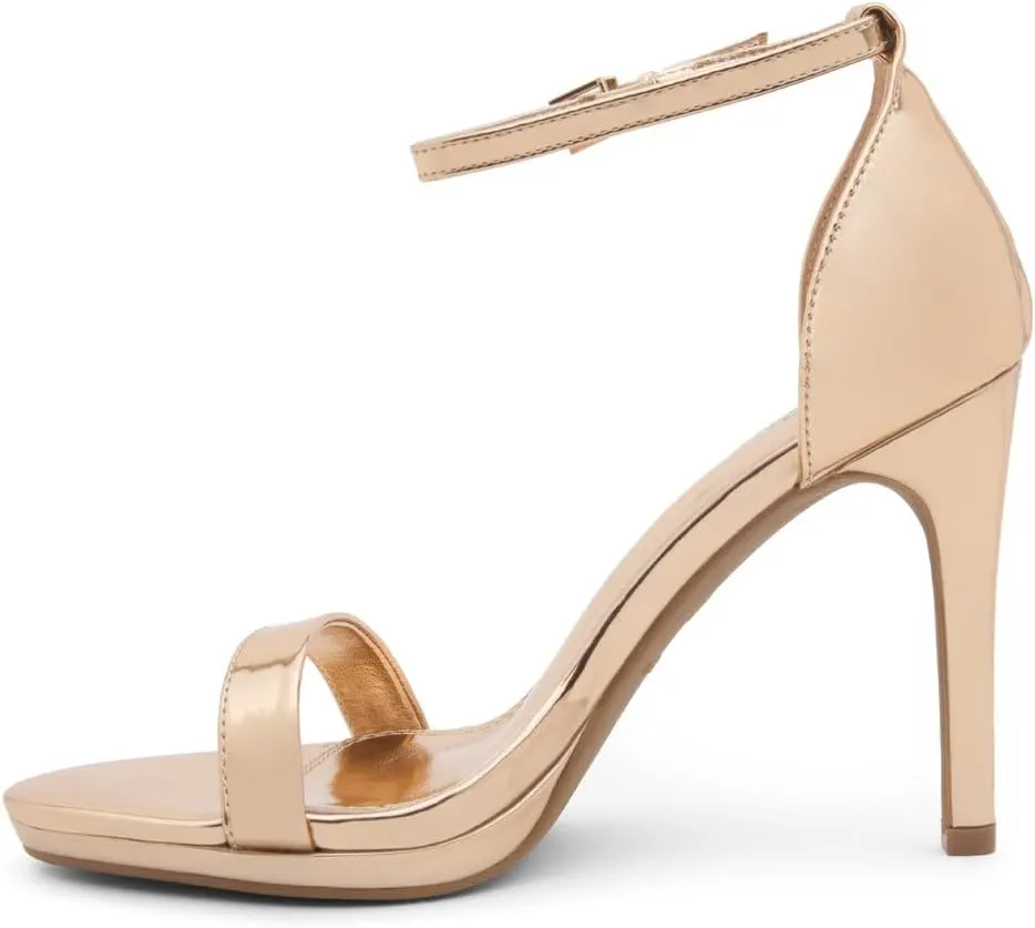 Shoe Land Women??s High Heels ?C Open Toe Stiletto Heels with Adjustable Ankle Strap | Dressy Sexy Strappy Heeled Sandals for Wedding, Prom, Party & Evening Wear