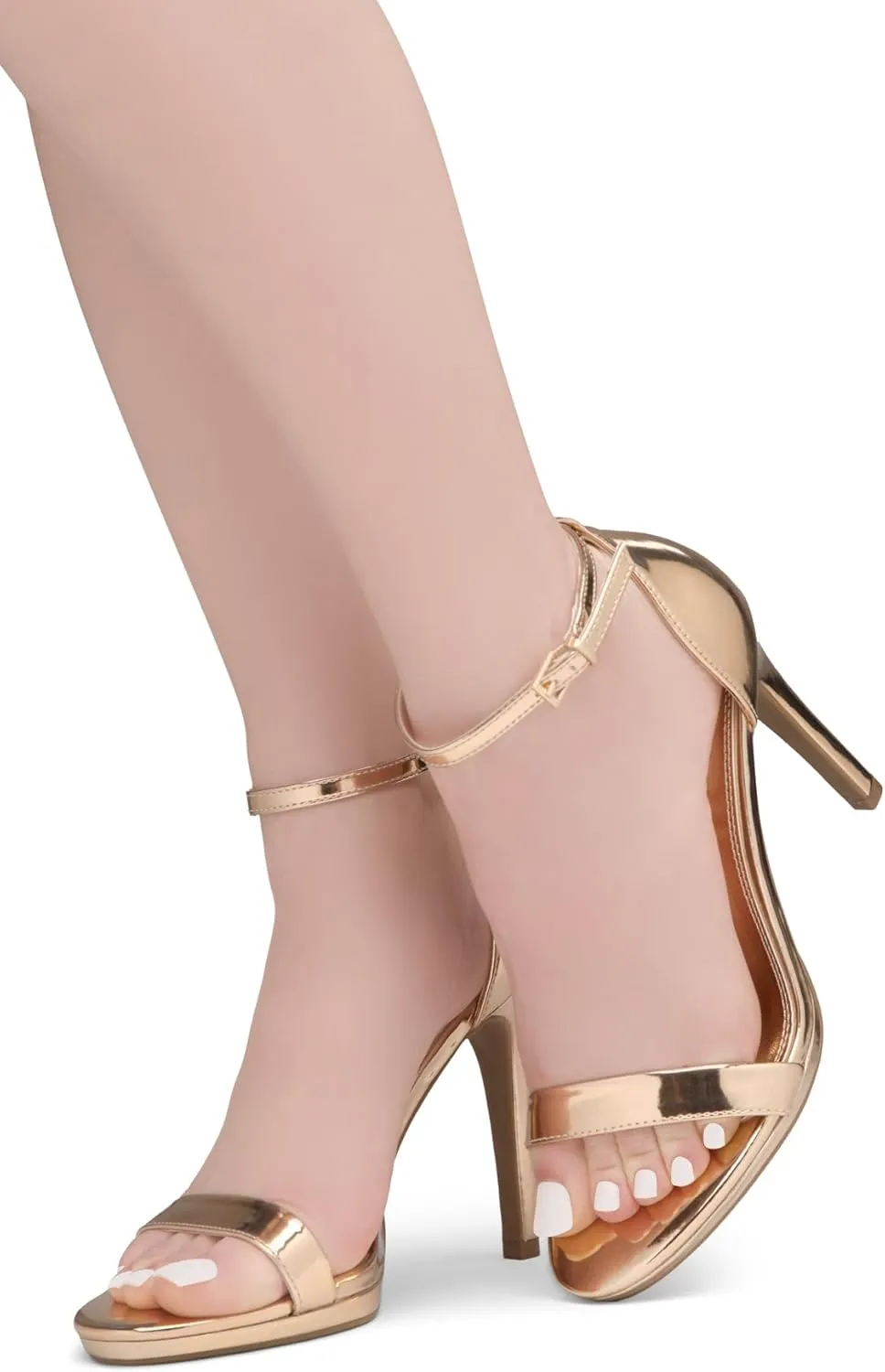 Shoe Land Women??s High Heels ?C Open Toe Stiletto Heels with Adjustable Ankle Strap | Dressy Sexy Strappy Heeled Sandals for Wedding, Prom, Party & Evening Wear