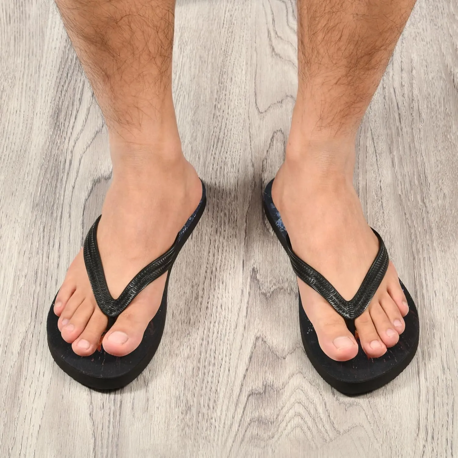 Soccer Ball Black Flip Flops Beach Shower Thong Sandals Rubber Non Slip Summer Slippers Shoes for Walking Men Women