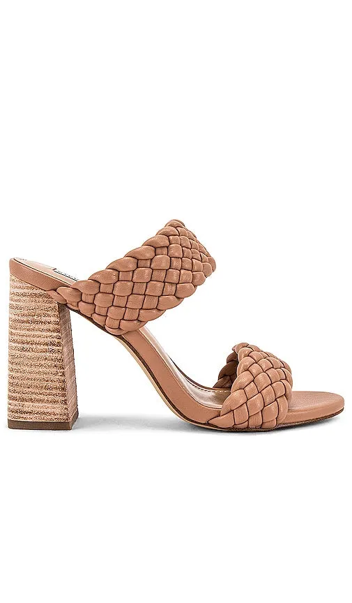 Steve Madden Tielo Woven Fashion Texture Straps Slide Stacked Heeled Sandals