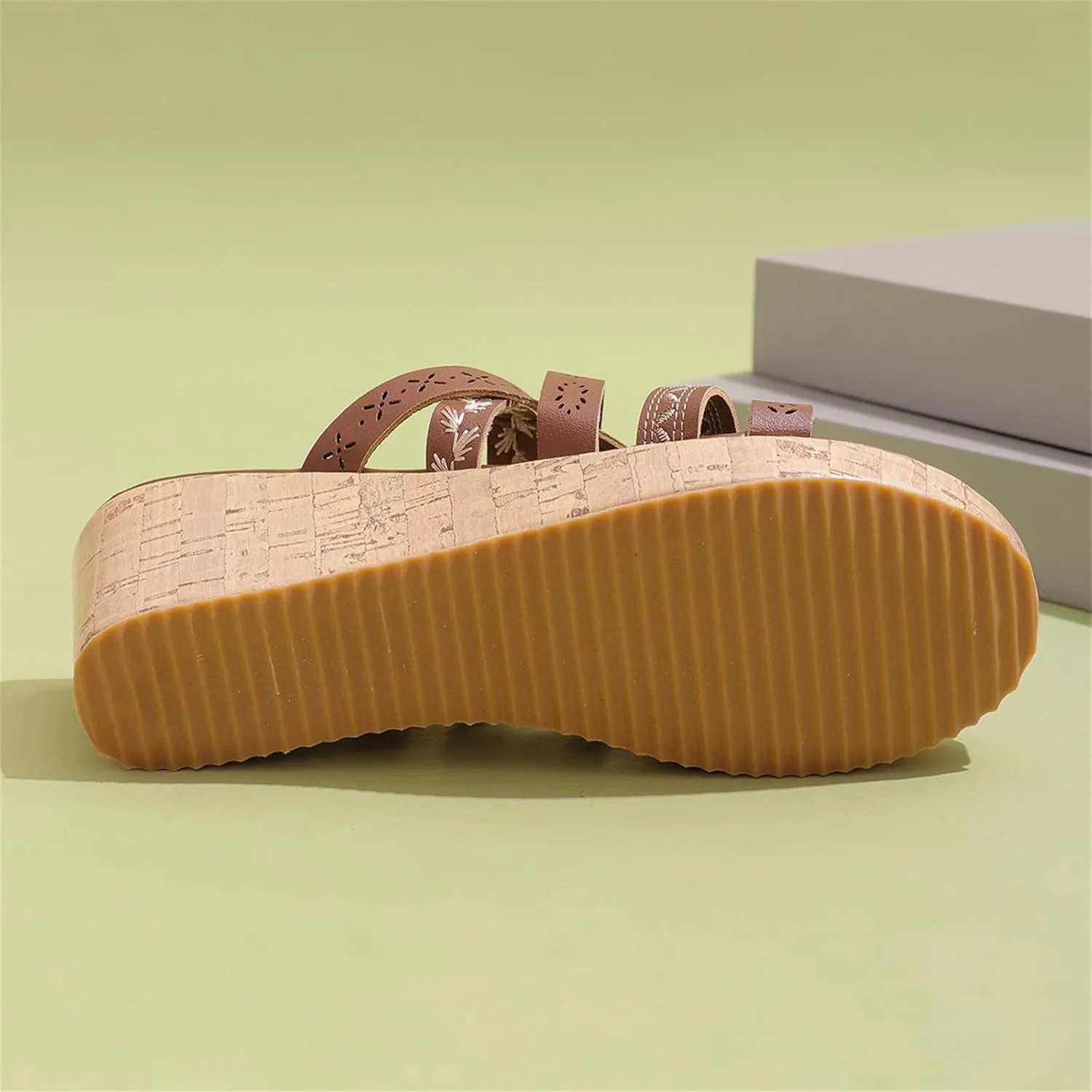 Summer Wedge Sandals for Women 2025 Arch Support Orthopedic Comfortable Platform Sandals Trendy Leather Slides Slippers Walking Outdoor Rubber Soles