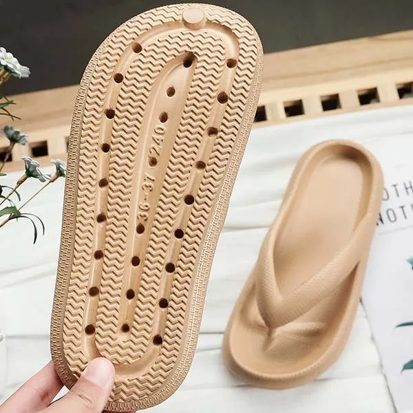 Thick Beach Thongs Flip-Flops Chunky Summer Shoes 4.5cm Cloud-Soft
