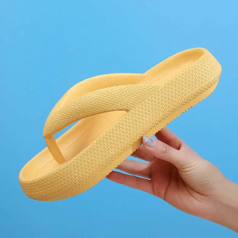 Thick Beach Thongs Flip-Flops Chunky Summer Shoes 4.5cm Cloud-Soft