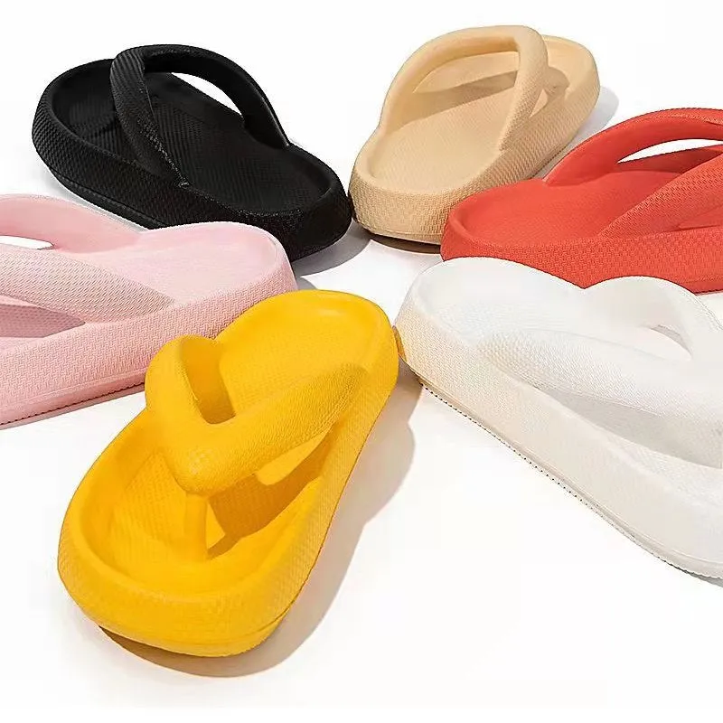 Thick Beach Thongs Flip-Flops Chunky Summer Shoes 4.5cm Cloud-Soft