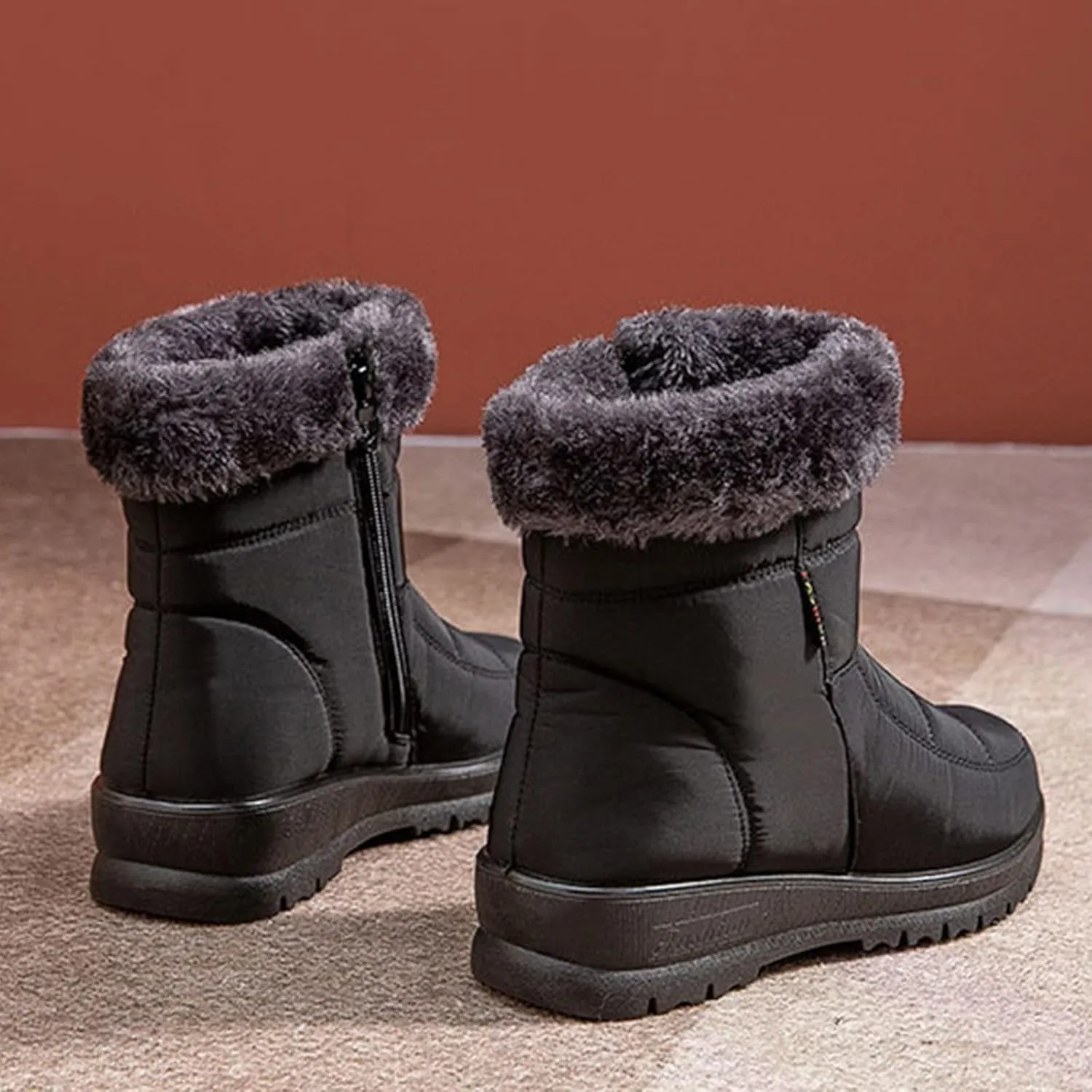 Waterproof Winter Boots Women Wide Width Winter Snow Boots for Women Size 12 Fur Lined Mid Calf Winter Boots Women Womens Rubber Boots Waterproof Size 11 Botas Termicas Para Mujer Con Casquillo