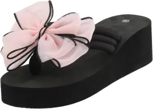 Wedge Flip-Flops for Women Plus Size Platform Sandals Fashion Beach Non Slip Slippers Shoes Women Heels Platform Light