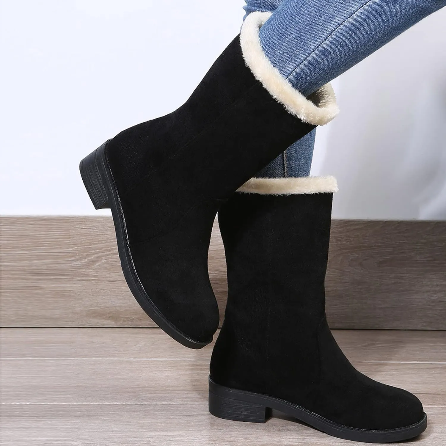 Winter Snow Boots for Women Zipper Orthopedic Snow Boots for Women Size 7 Waterproof Snow Boots Womens 11w Winter Women Boots Slip on Botas Invierno Para Mujer