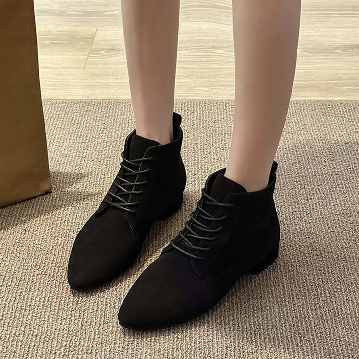 Women Boots Ankle Women Western Boots Pointed Toe Boots Platform Combat Boots for Women Black Ankle Boots for Women High Heel White Ankle Cowboy Boots for Women