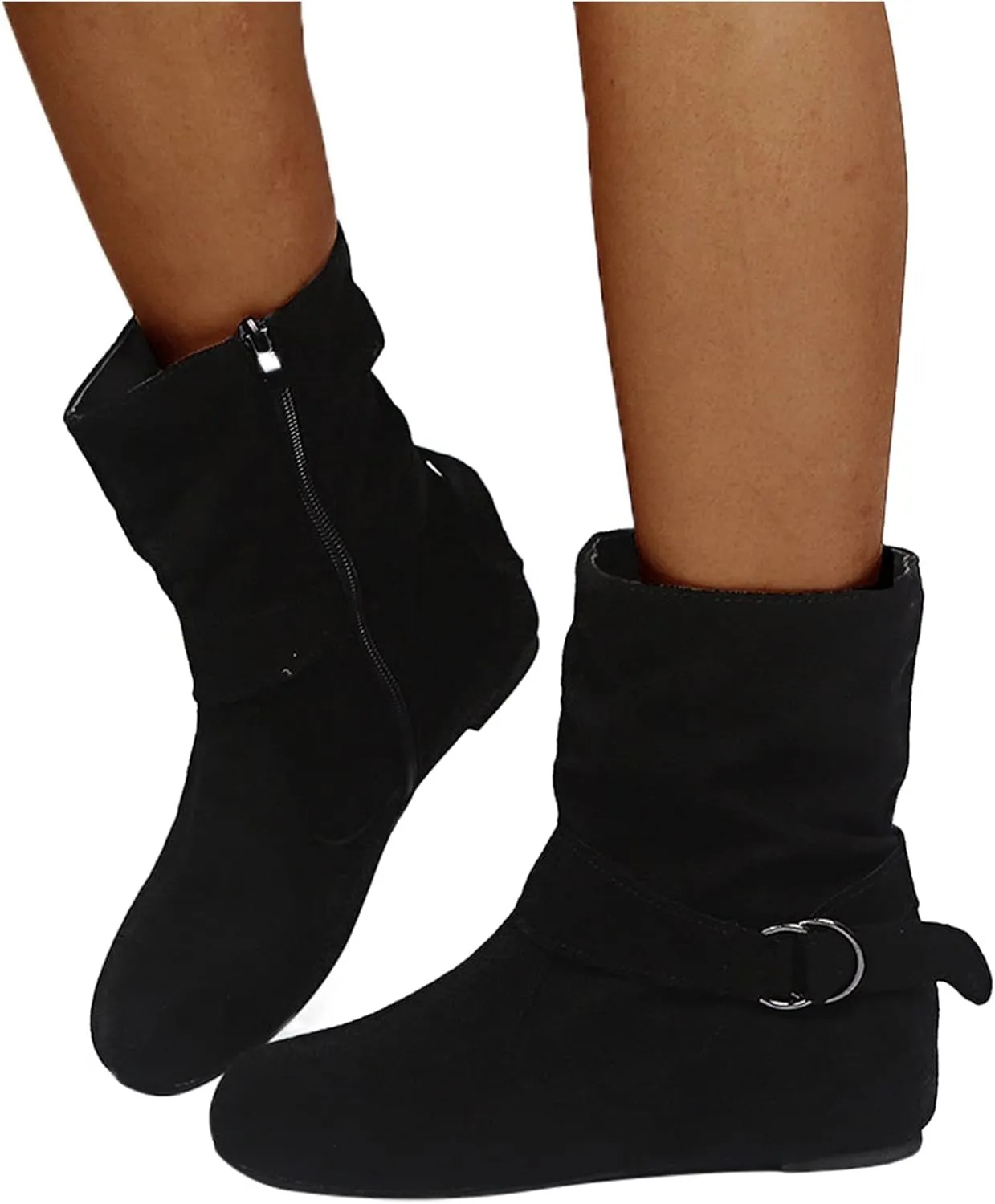 Womens Ankle Booties Botas Negras Block Heel Boots White Boots Low Heel Ankle Boots for Women Low Heel Wide Width Flat Light Gray Booties Women Ankle Boots