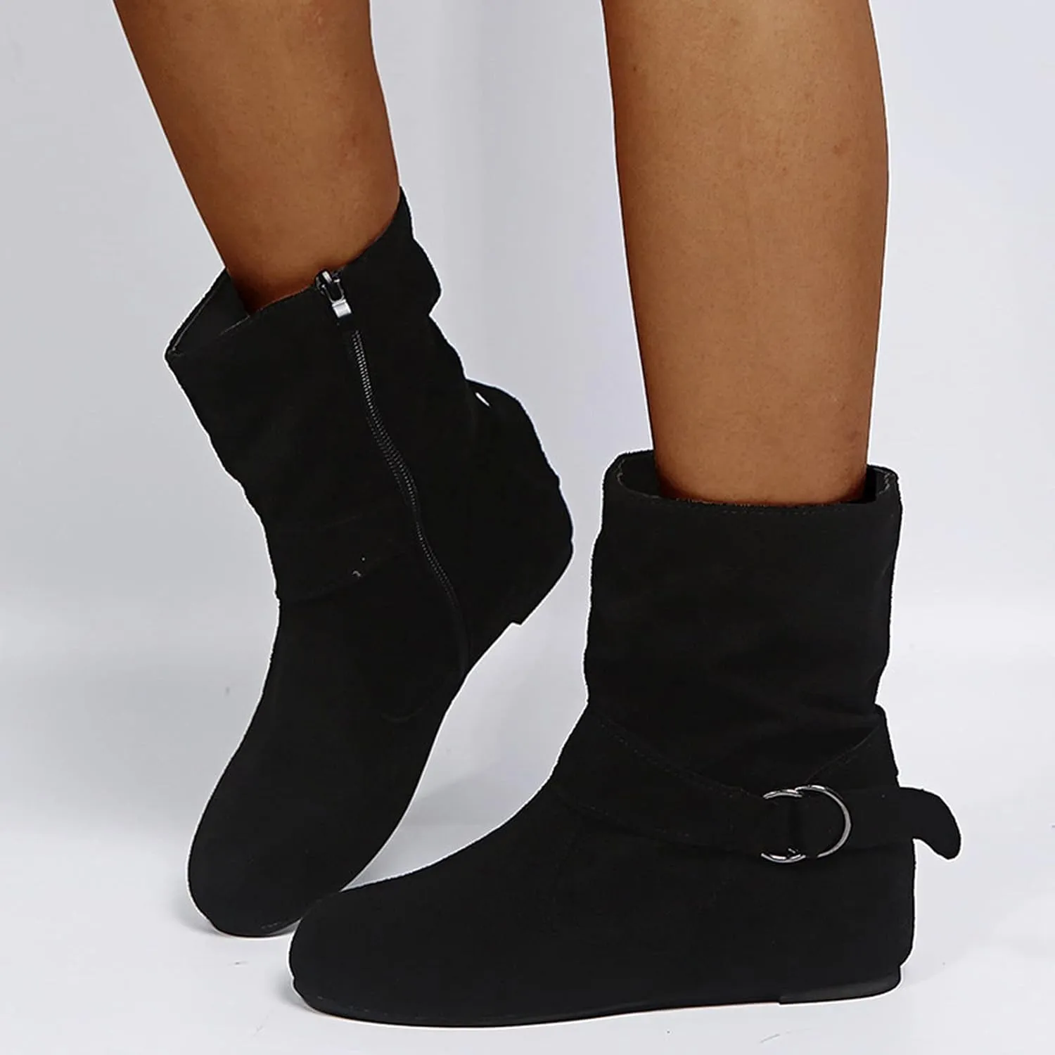Womens Ankle Booties Botas Negras Block Heel Boots White Boots Low Heel Ankle Boots for Women Low Heel Wide Width Flat Light Gray Booties Women Ankle Boots
