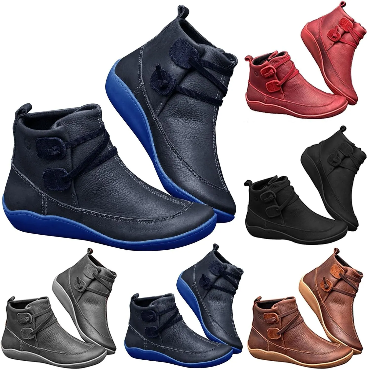 Womens Ankle Boots Ankle Cowboy Boots Womens Black Dress Boots Plus Size Boots Wide Calf Womens Wide Black Booties and Ankle Boots Ankle Boots for Women with Heel Wide Width