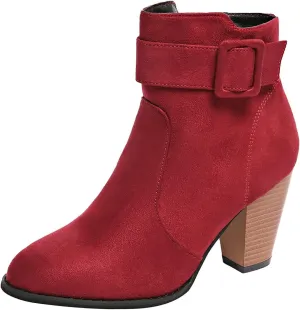 Womens Ankle Boots Bootie Heels for Women High Heel Boots for Women Womens Dressy Dress Ankle Boots Wide Width for Women Low Heel Lace Up Brown Ankle Boots for Women Low Heel Buckle