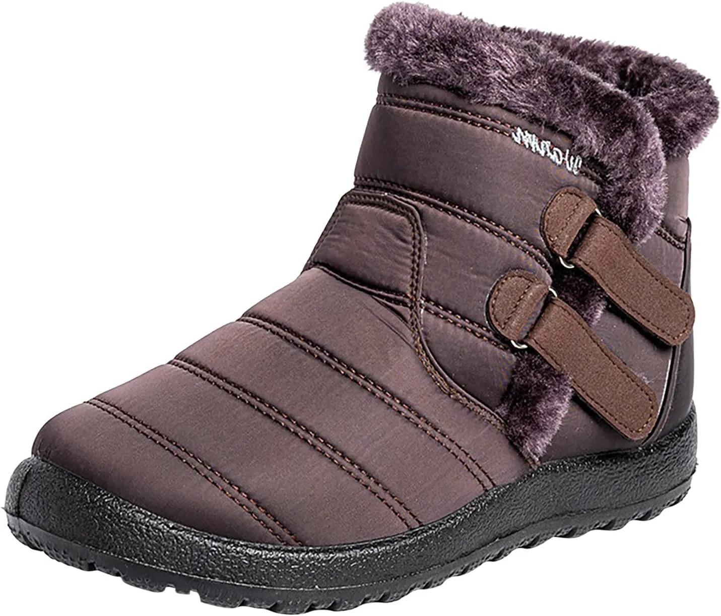 Women's Ankle Snow Boots Waterproof Snow Boots Women Black Womens Winter Boots Size 10 Wide Width Womens Duck Boots Waterproof Insulated Wide Botas De Frio Para Mujer Elegantes