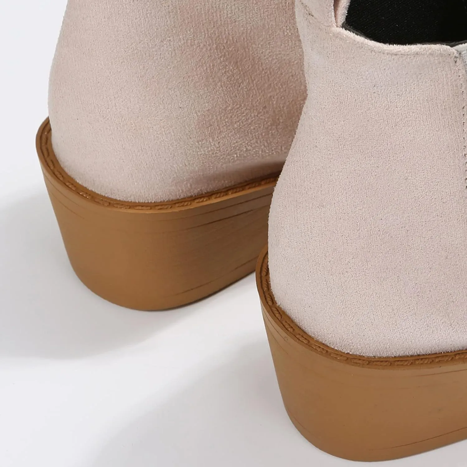 Womens Booties Low Heel Square Toe Ankle Boots Cowboy Boots for Women Mid Calf Womens Taupe Boots Womens Wide Width Booties and Ankle Boots Womens Wide Width Ankle Booties