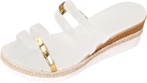 Women's Comfortable Sandals Comfort Lightweight Platform Slides Sandal Orthopedic Sandals with Arch Support