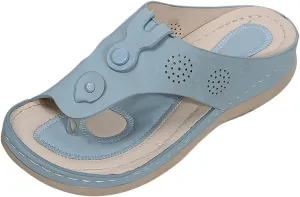 Women's Flip Flops Orthopedic Sandals Fashion Color Matching Clip-Toe Slippers with Arch Support Comfy Beach Slides