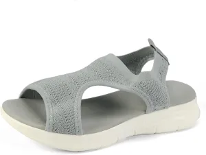 Womens Orthopedic Mesh Slip-On Roman Sandals Casual Breathable Open Toe Fish Mouth Walking Sandal Flats Beach Vacation