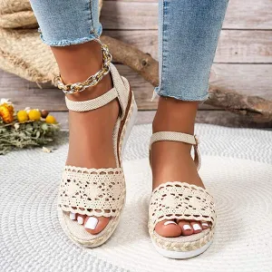 Women's Platform Wedge Peep-Toe Sandals 02086773C