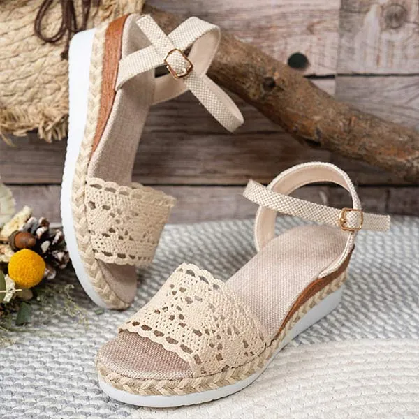 Women's Platform Wedge Peep-Toe Sandals 02086773C