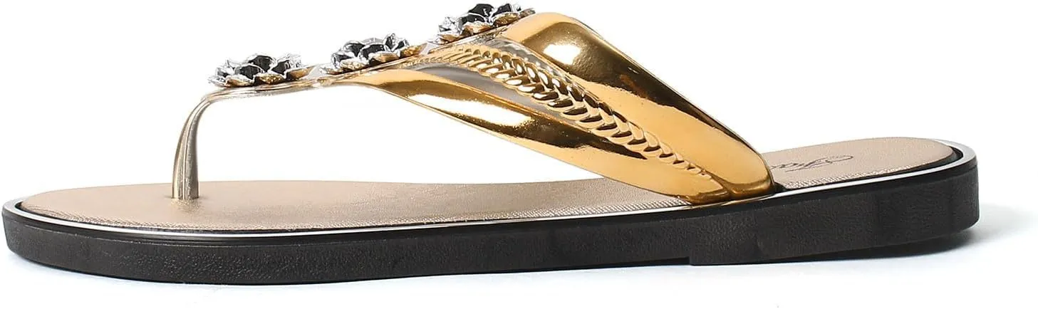 Women's Rhinestone Flat Sandals Casual Summer Open Toe Sandal Fashion Shoes Slipper Comfort Sandals for Women