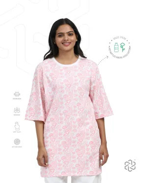 Women's rPET & Recycled Cotton Scrunched Tee