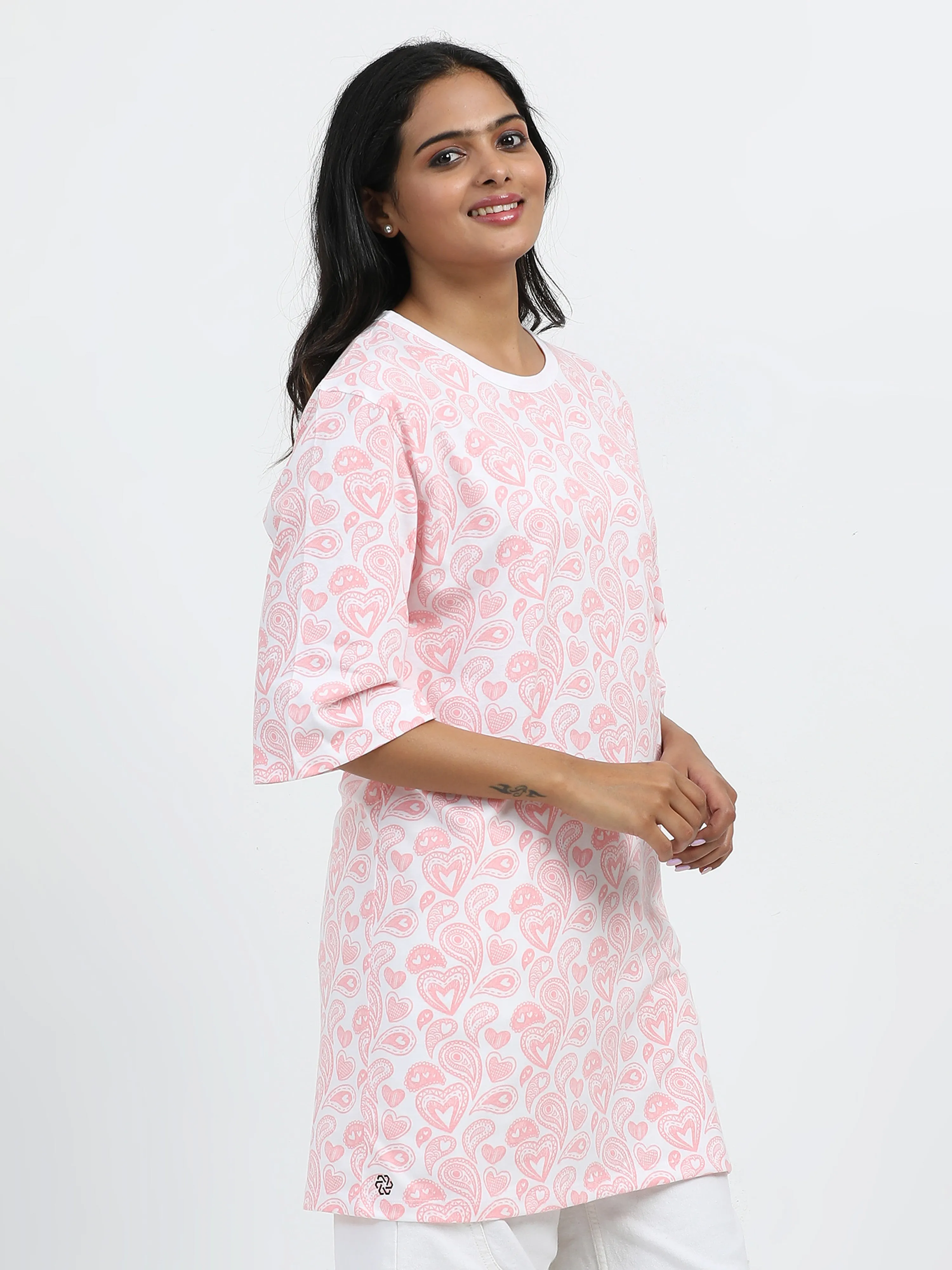 Women's rPET & Recycled Cotton Scrunched Tee