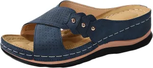 Womens Sandals Wedge Comfortable Slippers Orthopedic Wedge Sandalias Slip on Platform Sandals Beach Shoes2