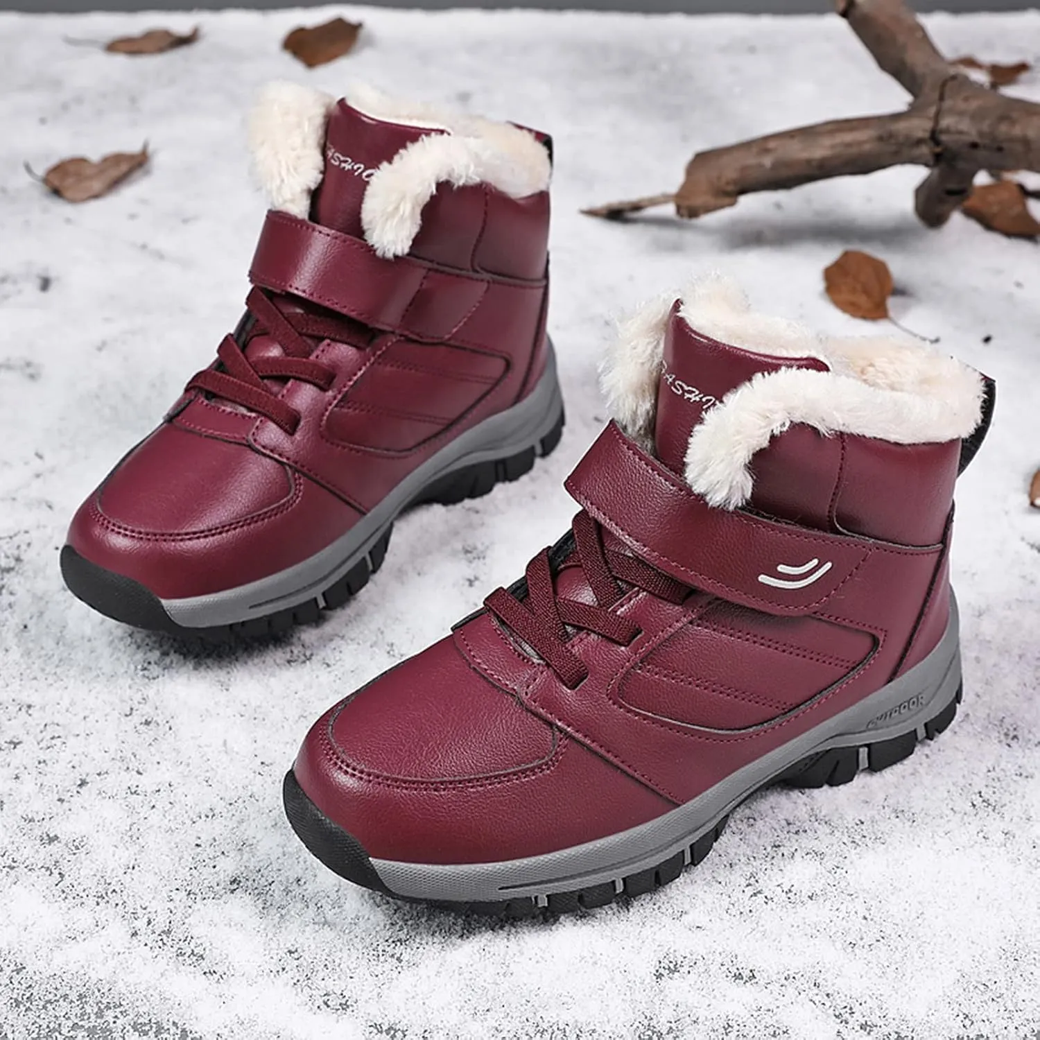 Womens Snow Boots Waterproof Insulated 10.5 Wide Womens Winter Snow Boots Slip on Womens Boots for Snow Winter Boots for Women High Heels Womens Socks Thermal Hiking Winter Boot Warm