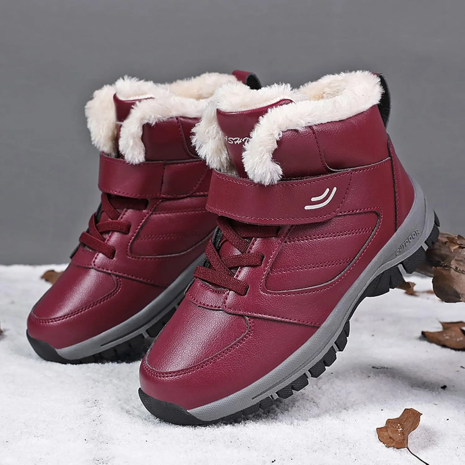 Womens Snow Boots Waterproof Insulated 10.5 Wide Womens Winter Snow Boots Slip on Womens Boots for Snow Winter Boots for Women High Heels Womens Socks Thermal Hiking Winter Boot Warm