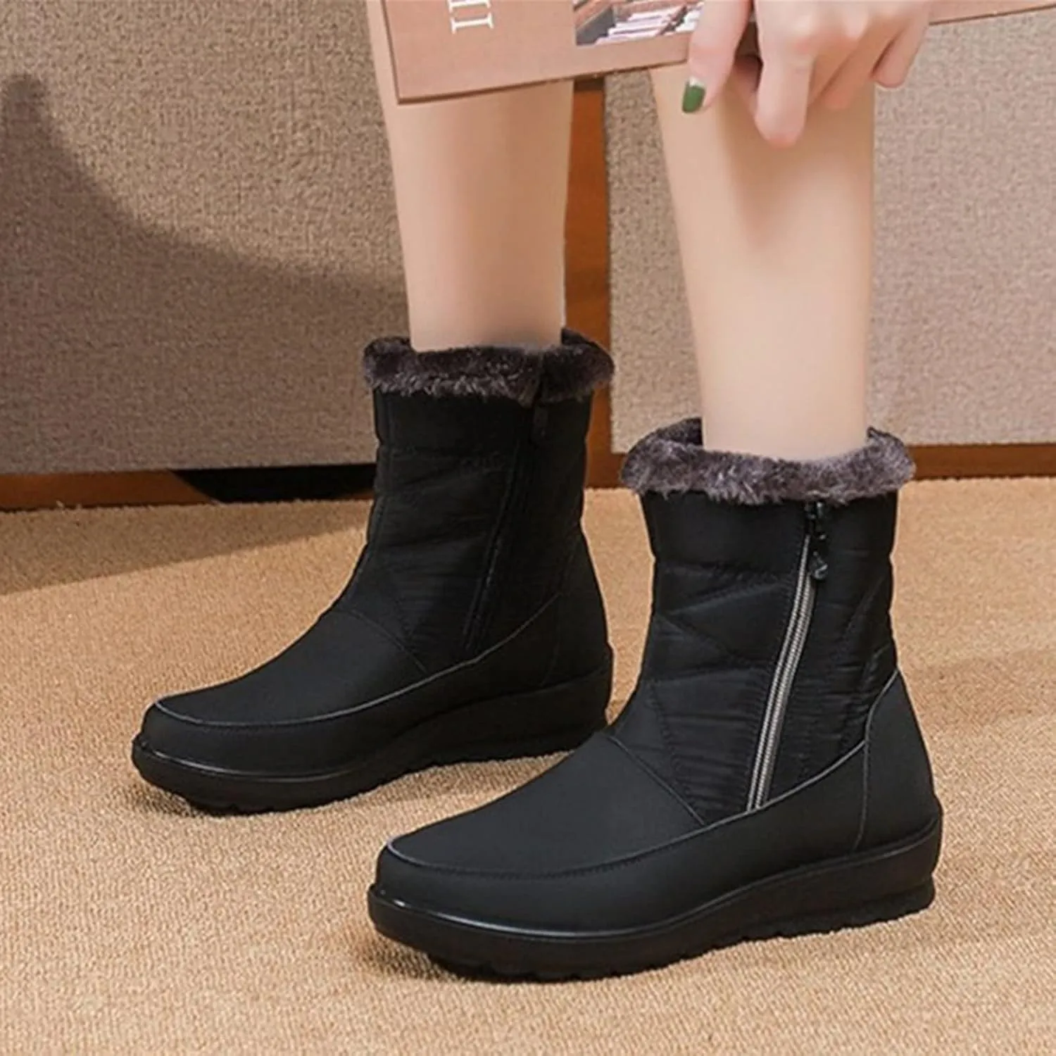 Women's Snow Boots Womens Size 12 Waterproof Winter Boots Winter Woman Boots Boots for Winter Waterproof Botas De Trabajo Para Mujer En El Frio