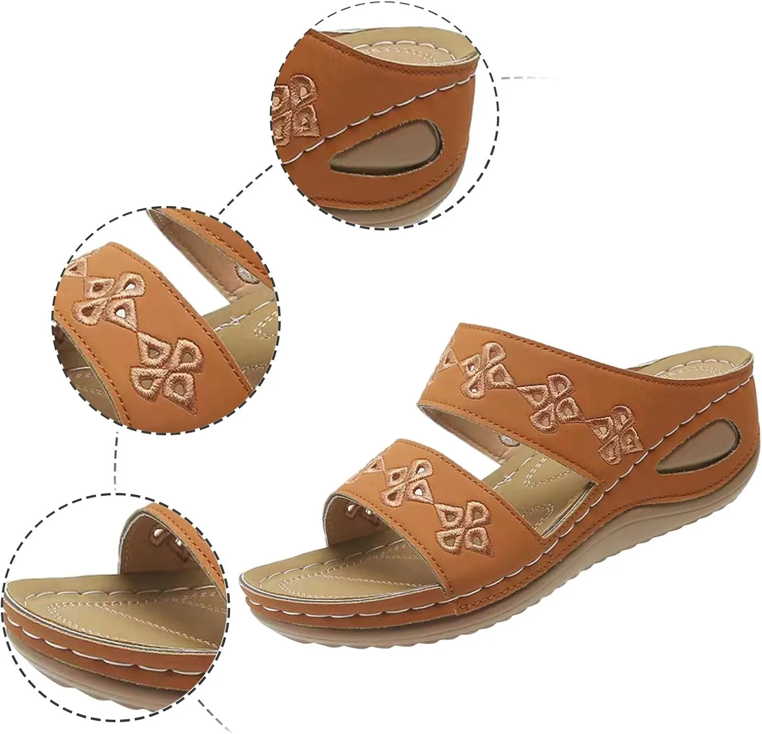 Women's Summer Fashion Slides Sandal Women's Casual Platform Open Toe Wedge Sandal Elegant Summer Cool Shoes