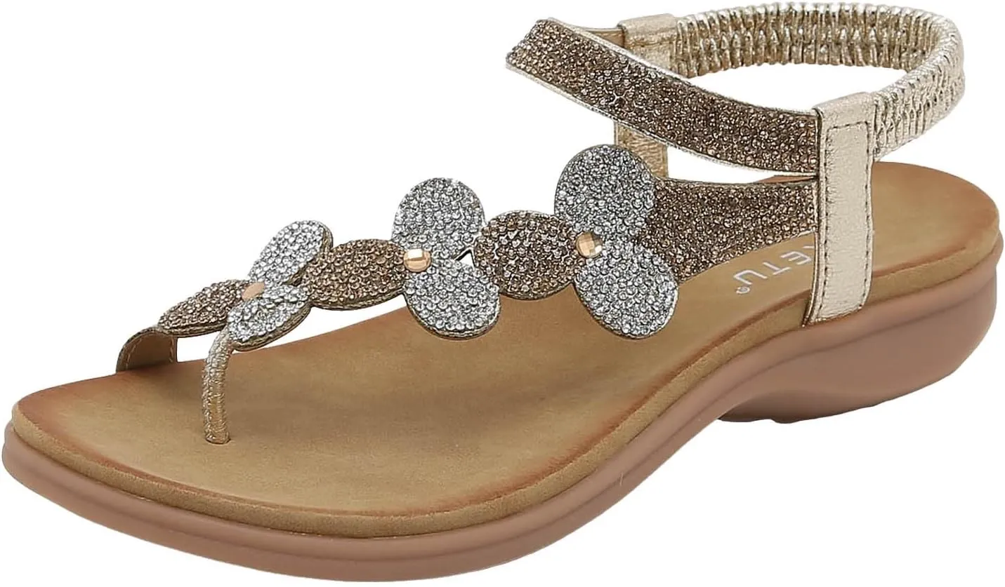 Women's Wedge Sandals, Summer Shoes for Women, Breathable Ankle Boots, Retro Slingback Roman Flip Flops Shoes, Beach Sandals
